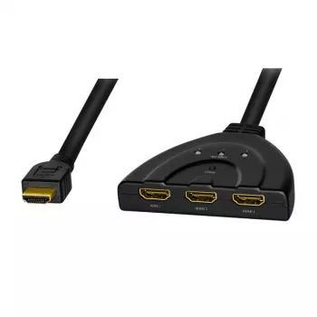 LogiLink - video-/äänijakaja/-kytkin - 3 x HDMI - pöytämalli