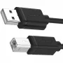 USB-2.0-kaapeli Unitek Y-C420GBK, USB-A - USB-B, 3 m, musta