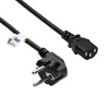 Akyga AK-PC-06A virtajohto CEE 7/7 - IEC C13, 3 m, musta