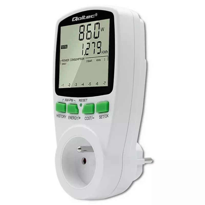 Tehomittari QOLTEC PM0627 3680W historiatoiminnolla — QOLTEC PM0627 3680W