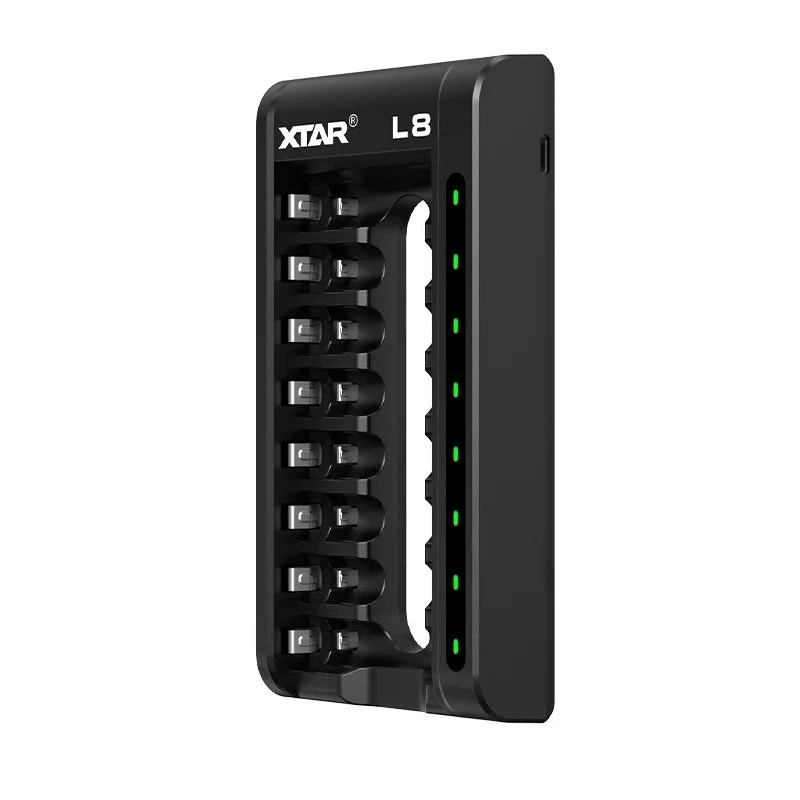 Akkulaturi AA/AAA 1,5 V ja 1,2 V, älykäs - 8 paikkaa