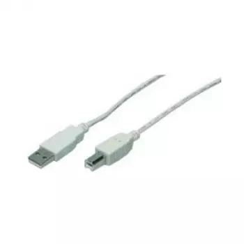 M-CAB - USB-kaapeli - USB Type A, 4-napainen (M) - USB Type B, 4-napainen (M) - 3,0 m - harmaa (7100039)