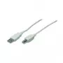 M-CAB - USB-kaapeli - USB Type A, 4-napainen (M) - USB Type B, 4-napainen (M) - 3,0 m - harmaa (7100039)