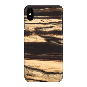 Puhelinkotelo man and wood iPhone XS Max – valkoinen eebenpuusävy musta