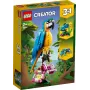 LEGO rakennussarja Exotischer Papagei 31136 — Creator-näyttömalli, 253 osaa, 220×120×110 mm