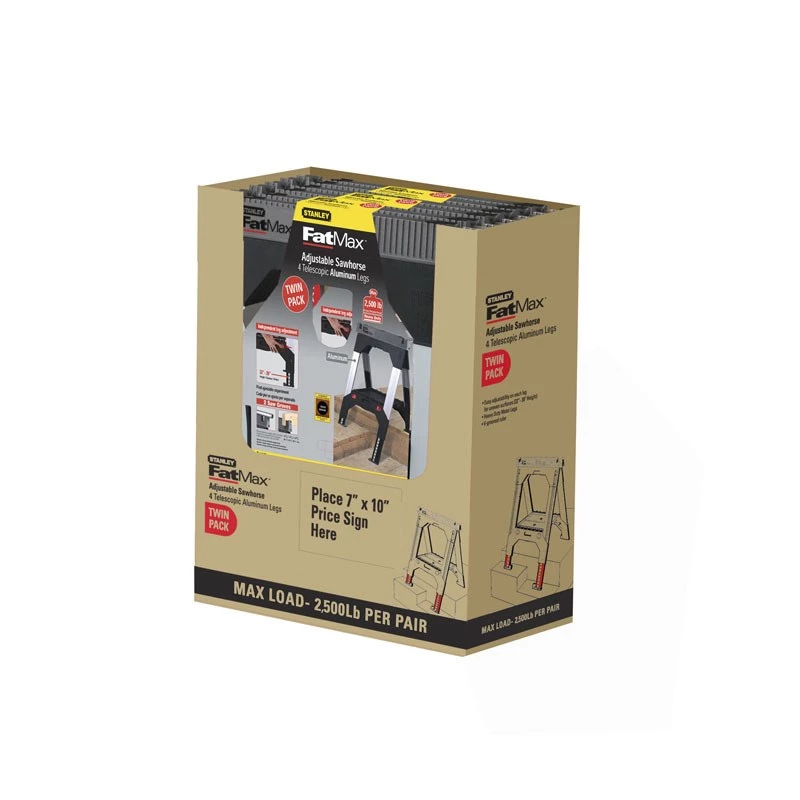 Stanley FatMax 1-92-980 työjakkarat, pari, kuormitus enintään 1135 kg, musta