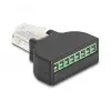 DeLOCK 90654 kaapeliadapteri RJ45 8-napainen liitinrima musta
