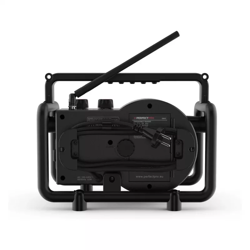 Perfectpro DABBOX radio da cantiere DAB+ FM AUX Bluetooth iskunkestävä