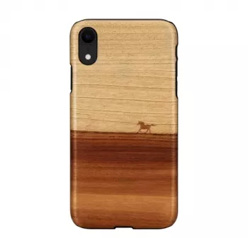man and wood -puhelinkotelo iPhone XR:lle — musta, suojaava soft shell -kotelo