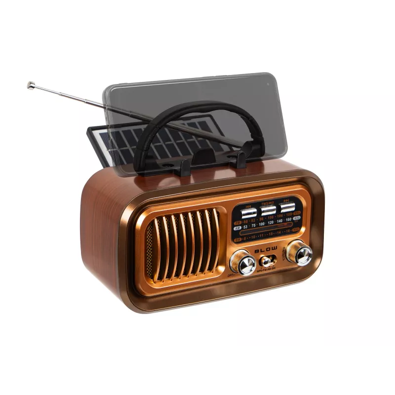 Kannettava analoginen AM/FM-radio RA16 Solar