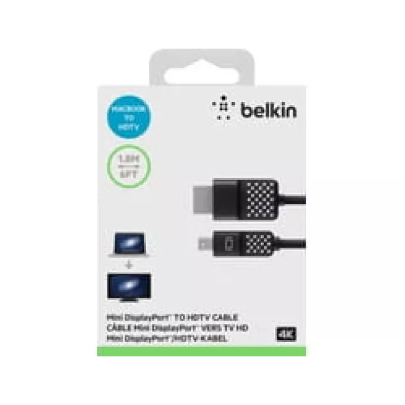 Mini DisplayPort - HDTV-kaapeli, 1,8 m, Mini DisplayPort, HDMI, uros, uros, musta