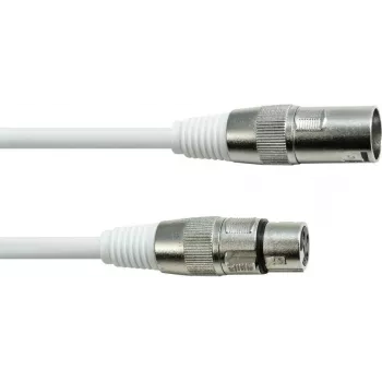 DMX-kaapeli EUROLITE XLR 3-napainen 5 m valkoinen