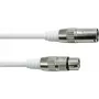 DMX-kaapeli EUROLITE XLR 3-napainen 5 m valkoinen