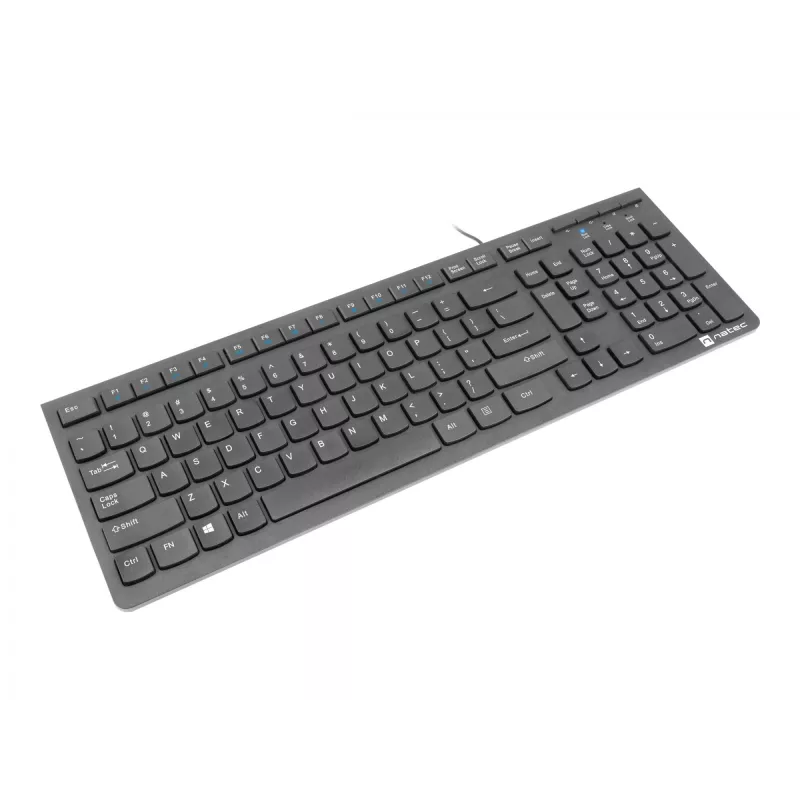 Natec Discus 2 - näppäimistö - QWERTY - US - musta - näppäimistö - US-englanti - musta