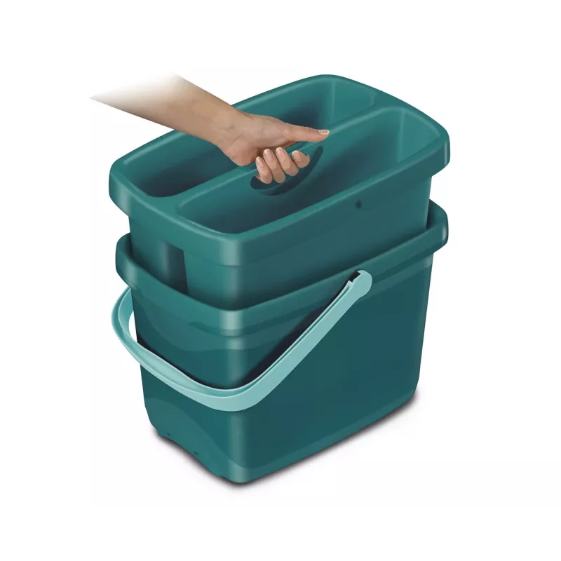 Leifheit Combi Box -ämpäri 1052001 integroidulla puristimella ja ergonomisella kahvalla