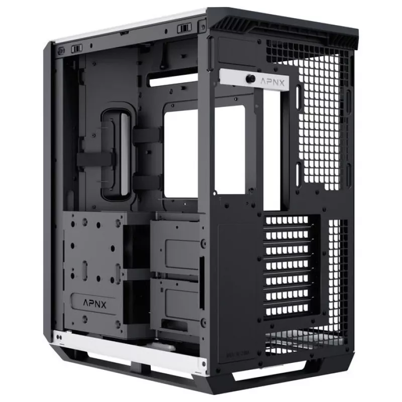 PC-kotelo APNX V1, Midi-torni, ATX, musta/valkoinen