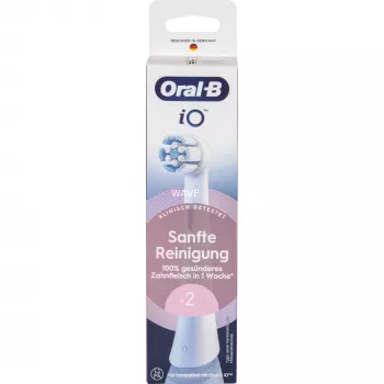 Vaihtoharjat sähköhammasharjoihin Oral-B iO Gentle Cleaning valkoinen, 2 kpl:n pakkaus