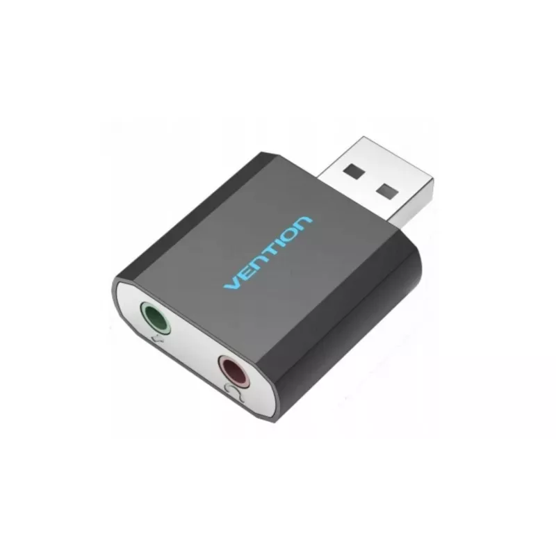 Vention USB-ulkoinen äänikortti musta metalli Type