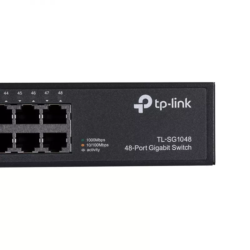 TP-Link TL-SG1048 hallitsematon Gigabit Ethernet (10/100/1000) 1U musta