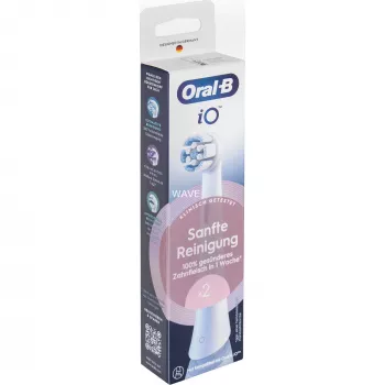 Vaihtoharjat sähköhammasharjoihin Oral-B iO Gentle Cleaning valkoinen, 2 kpl:n pakkaus