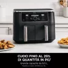 Ninja AF400EU kuumailmafriteerauslaite kaksiosainen 9,5 L erillinen 2470 W kuumailmafriteerauslaite musta