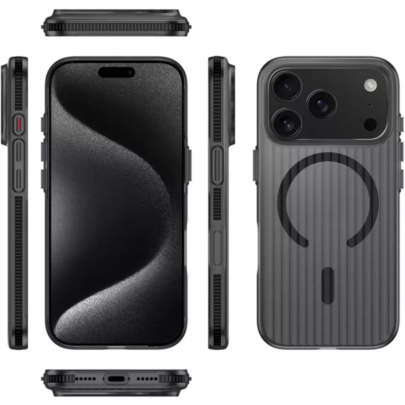 4smarts Design Case Aero iPhone 17 Pro -puhelimelle, musta (541641)