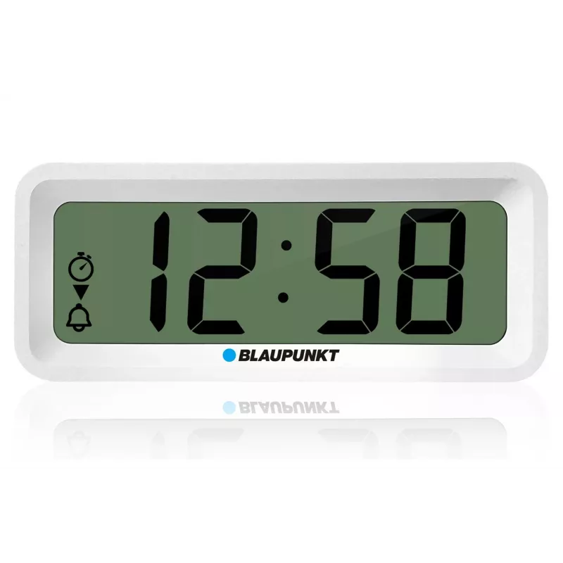 Herätyskello BLAUPUNKT CL04WH monitoimikello, valkoinen — lämpömittari, kalenteri, torkkutoiminto, 88×37×21 mm