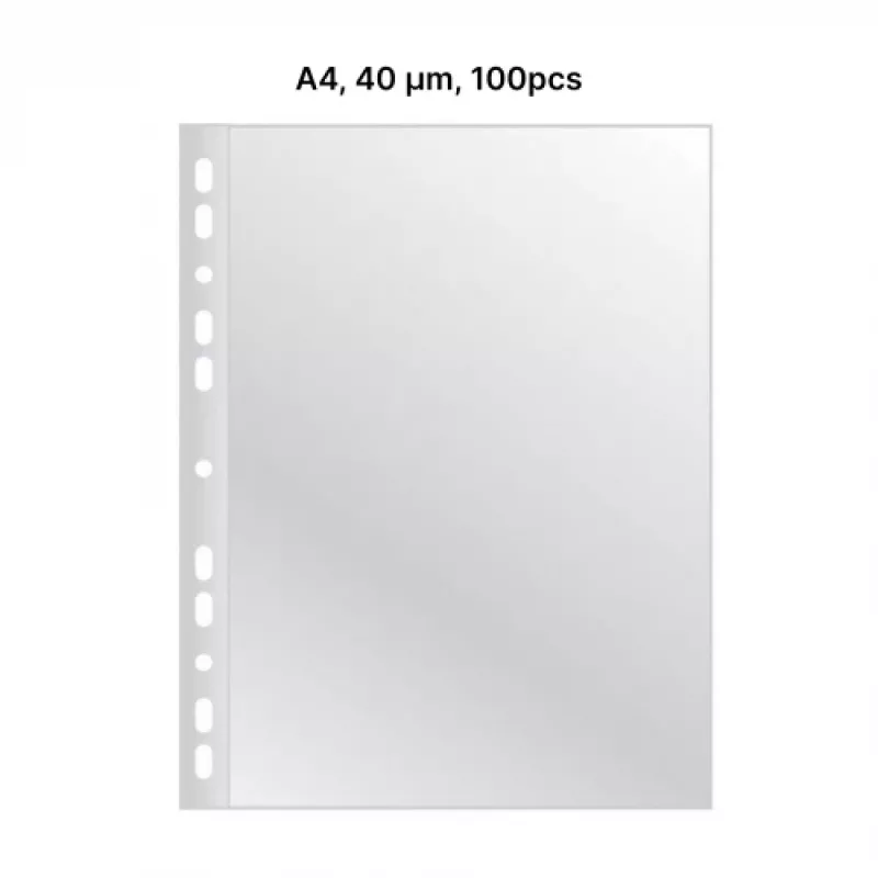AD Class rei'itetty tasku Kristallinkirkas A4 40 µm, 100 kpl:n pussi