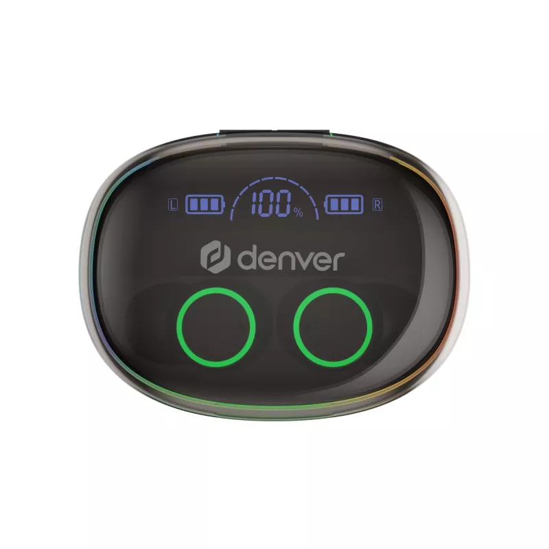 Denver TWE-55B True Wireless Bluetooth-nappikuulokkeet, musta