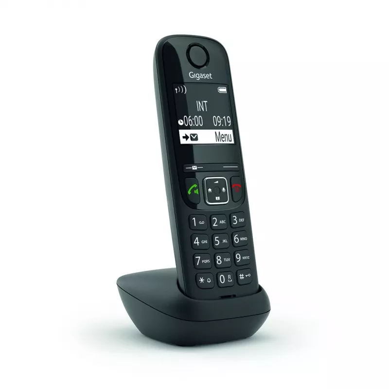 Analoginen/DECT-puhelin Gigaset AS690HX langaton luuri numeronäyttö musta