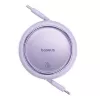Baseus Free2Pull - 20 W USB-C Lightning vedettävä kaapeli, 1 m (violetti)