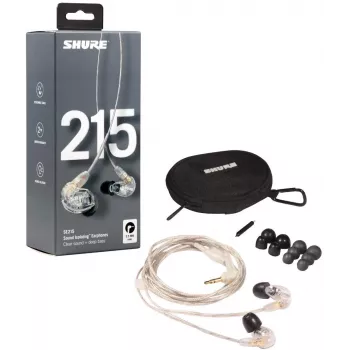 Shure SE215 Pro headset johdollinen in-ear-monitori lavalle/studioon läpinäkyvä