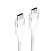 Vention TRDWH USB-C – USB-C -kaapeli, punottu, 2 m, 60 W PD, 3 A, 480 Mbps, valkoinen