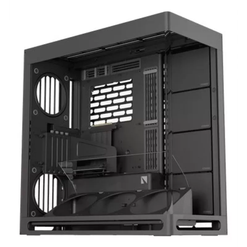 HAVN HS 420 VGPU PC-kotelo, Midi-Tower, E-ATX, karkaistu lasi, PCIe-5.0-riser-kaapeli - musta