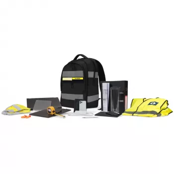 DICOTA Hi-Vis V2 Backpack reppu musta 320x220x455mm PET TPU