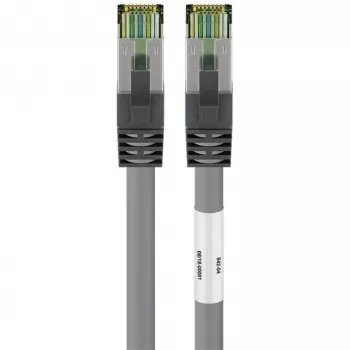Goobay CAT 8.1 -verkkokaapeli, S/FTP (PiMF), harmaa, 3 m - LSZH halogeeniton, kupari AWG 24 (55138)