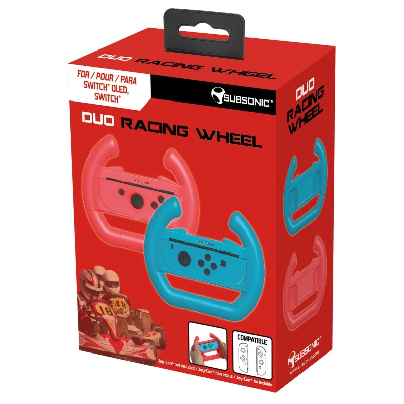 Subsonic Superdrive ohjauspyörä Nintendo Switch Joy-Con -ohjaimille, 2 kpl pakkaus (SA5597)