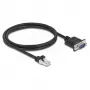 DeLOCK 64351 CAN-väyläkaapeli RJ45-pistoke - D-Sub 9-napainen pistoke, Cat.5e STP, 1 m, musta