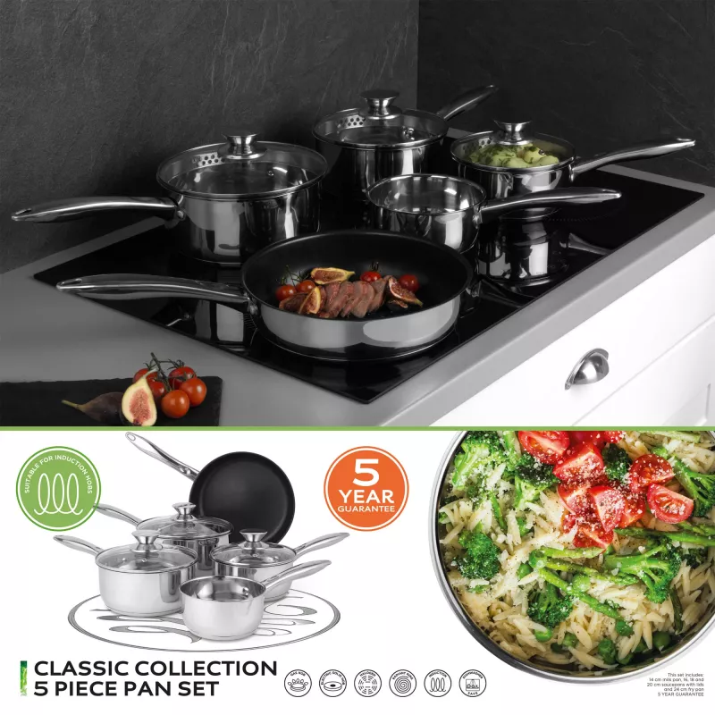 Kattilasarja Russell Hobbs BW06572EU72 — 5-osainen ruostumaton terässarja