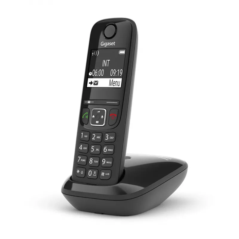 Analogi-/DECT-puhelin Gigaset AS690 numeronäyttö langaton käsiluuri musta