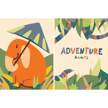 Maalaussarja Ravensburger CreArt Hello Baby Safari Set — aloittelijan maalaussarja vauvoille ja taaperoille