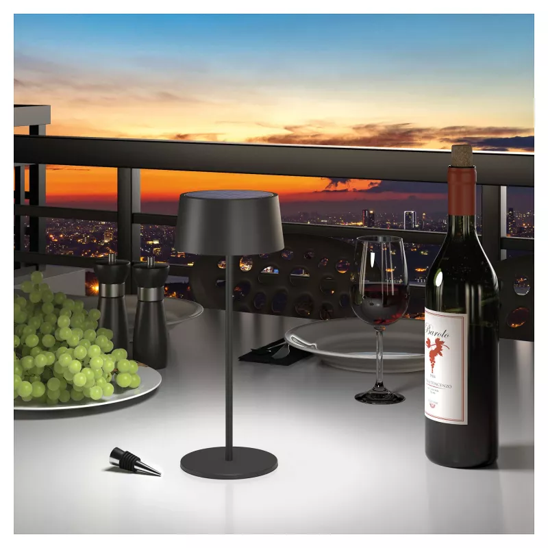 LED-pöytävalaisin RealPower TableLight 300 4W musta aurinko