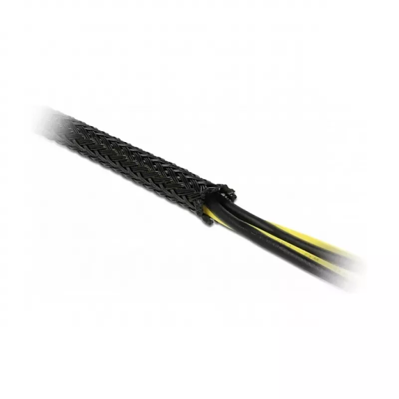 Punottu kaapelinsuoja DeLOCK 18902 10 m x 12 mm musta