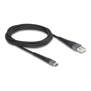 DELOCK USB-kaapeli USB 2.0 2 m USB A USB C musta 81122