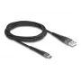DELOCK USB-kaapeli USB 2.0 2 m USB A USB C musta 81122