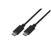 USB 2.0 USB-C-USB-C-kaapeli LANBERG CA-CMCM-10CU-0010-BK 1 m, musta, 480 Mbit/s, kullatut kontaktit