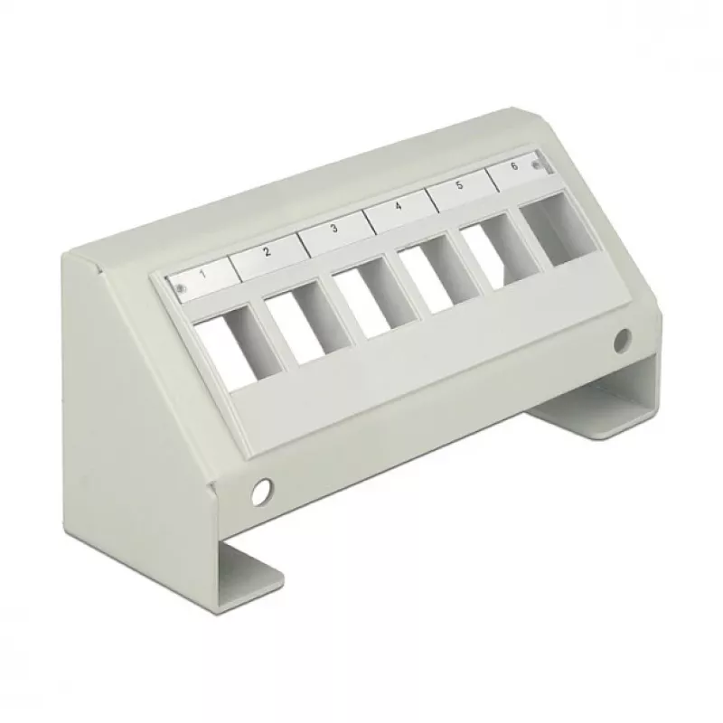 Kytkentäpaneeli DeLOCK 86218 harmaa 65mm x 49mm x 130mm