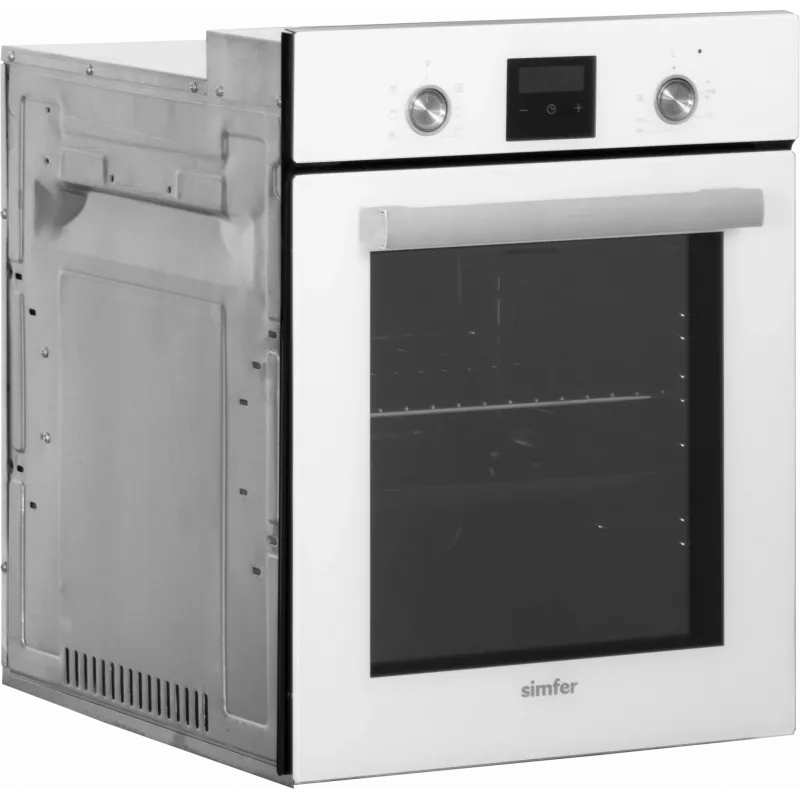 Kalusteisiin asennettava uuni SIMFER 4207DERBB.1 — 47 L, monitoiminto, manuaalinen ohjaus, 45 cm, valkoinen