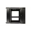 Extralink rack-asennuskaappi 6U 600x600 AZH musta seinäasennettava, kääntyvä