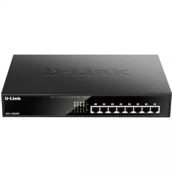 Hallitsematon kytkin D-Link DGS-1008MP 8-porttinen työpöytä Gigabit Max PoE -kytkin